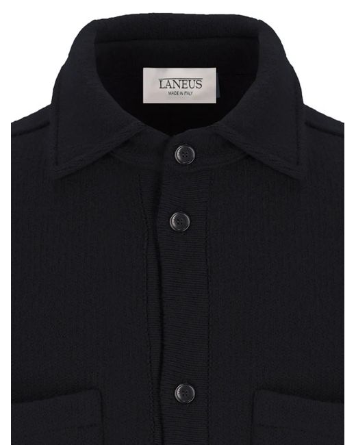 Laneus Black Buttoned Shirt for men
