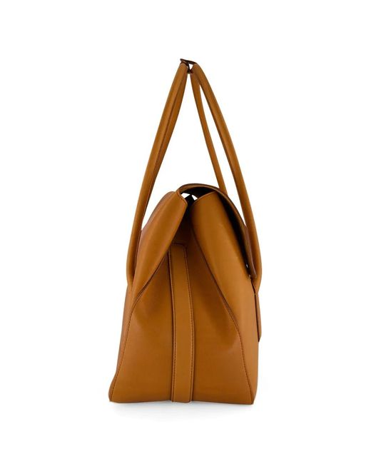 Tom Ford Brown Padlock-Detail Leather Shoulder Bag
