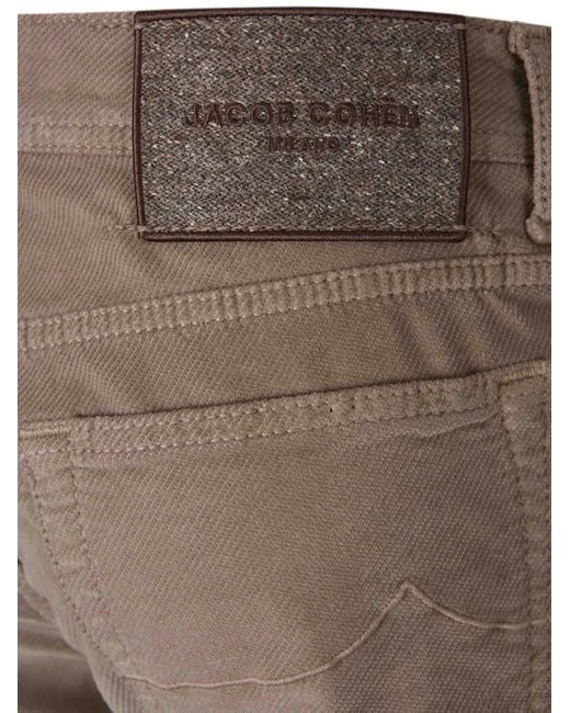 Jacob Cohen Gray Logo-Patch Straight-Leg Jeans for men