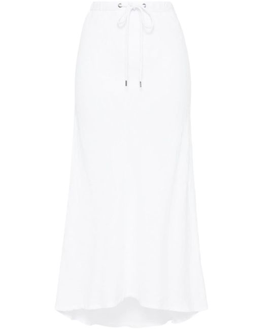 James Perse Linnen Midi-rok in het White