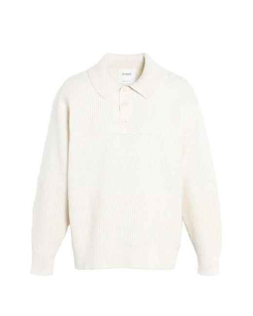 Barrie White Waffle-Effect Polo Shirt for men
