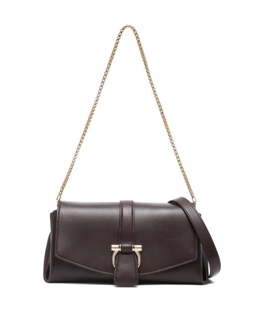 Borsa A Tracolla Con Battente di Ferragamo in Metallic