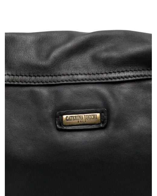 Caterina Lucchi Maria レザーショルダーバッグ Black