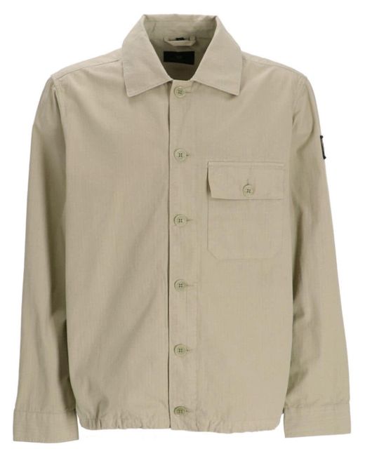 Belstaff Natural Logo-patch Cotton-twill Jacket for men