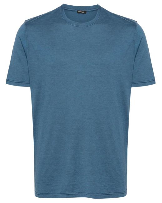 Kiton Blue Round-Neck T-Shirt for men