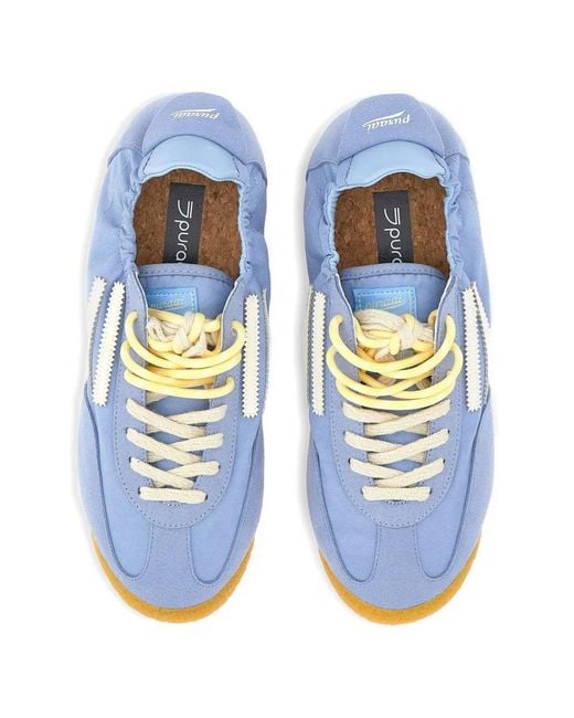 PURAAI Blue Panther Lace-Up Sneakers
