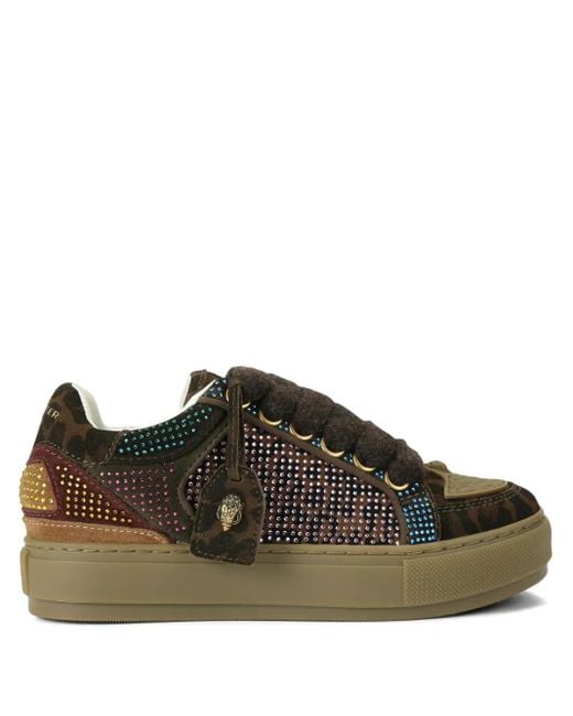 Kurt Geiger Southbank Tag レオパード スニーカー Brown