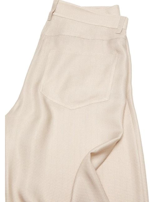 Acne White Patterned Trousers