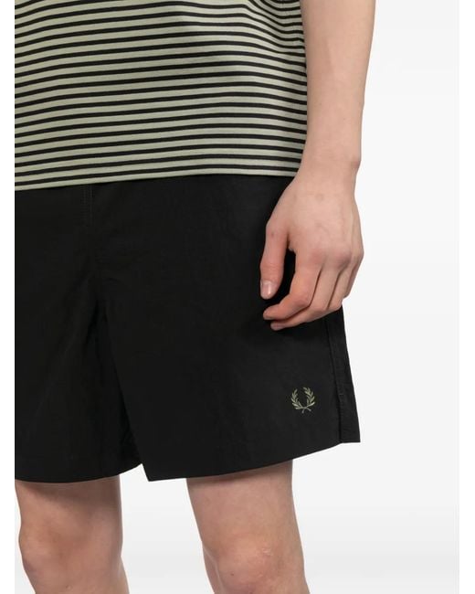 Fred Perry Ripstop Shorts in het Black voor heren