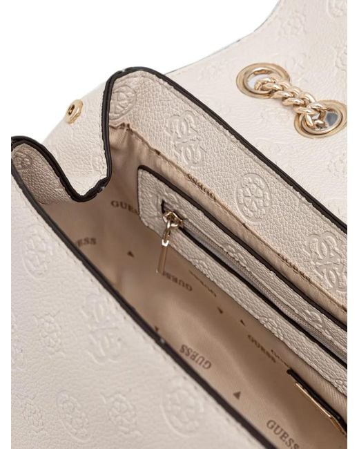 Guess Natural Ella Twist-Lock Crossbody Bag