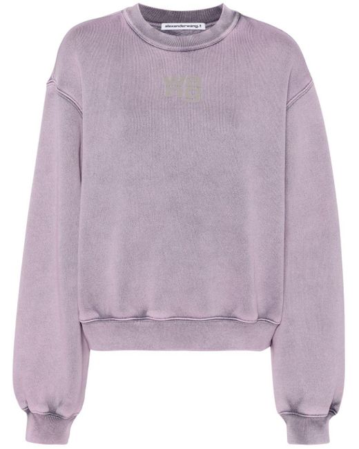 Alexander Wang Purple Essential Terrycloth Sweatshirt