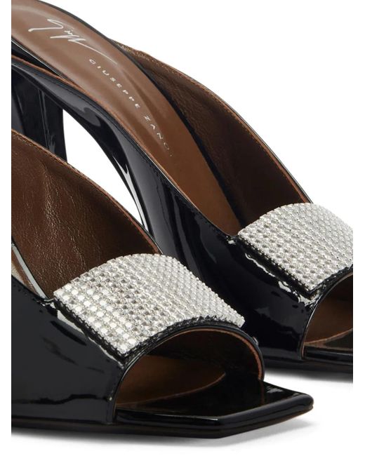 Giuseppe Zanotti Black 105Mm Gz Mya Sparkle Sandals