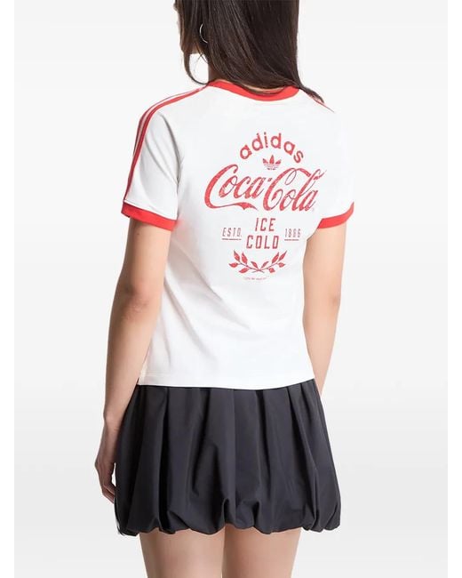 Adidas White X Coca-Cola 3-Stripes T-Shirt