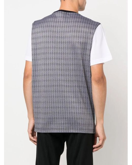 Billionaire Gray Two-Tone Cotton T-Shirt for men