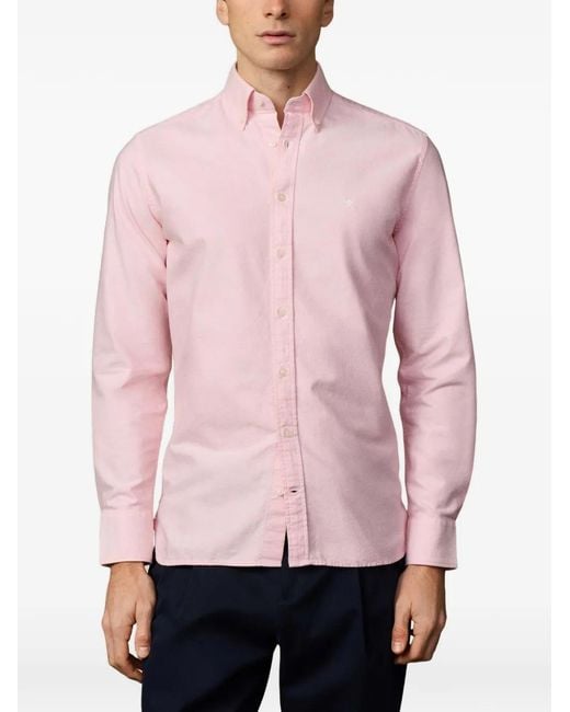 Hackett Pink Heritage Oxford Buttoned Shirt for men