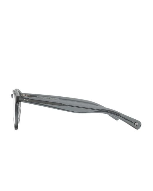 Garrett Leight Gray Hampton Round-Frame Glasses