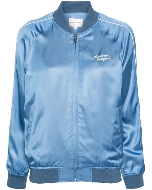 Maison Kitsuné Blue Teddy Bomber Jacket