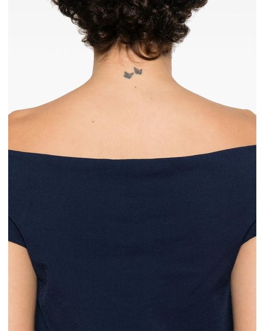 Circus Hotel Blue Boat-Neck Top