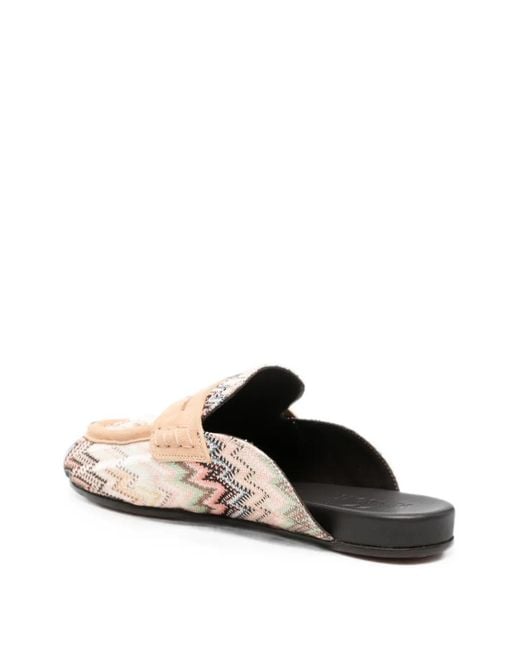 Missoni White Zigzag-Knit Loafers