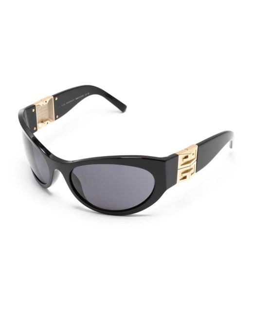 Givenchy Gray 4G-Plaque Oversize-Frame Sunglasses