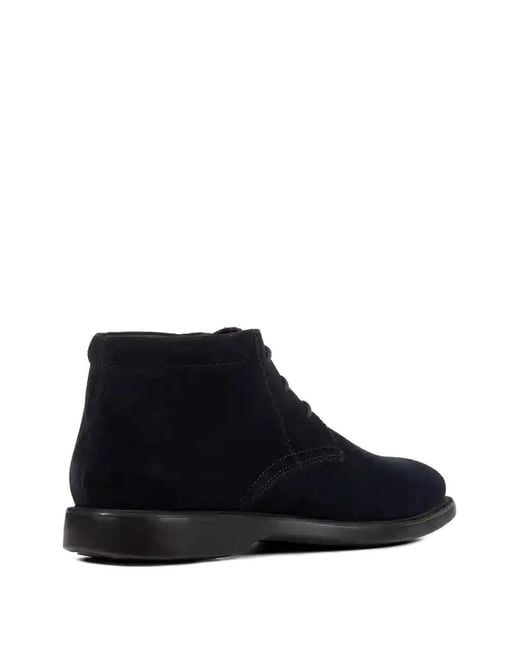 Geox Blue Brayden 2Fit Abx Lace-Up Fastening Suede Boots for men
