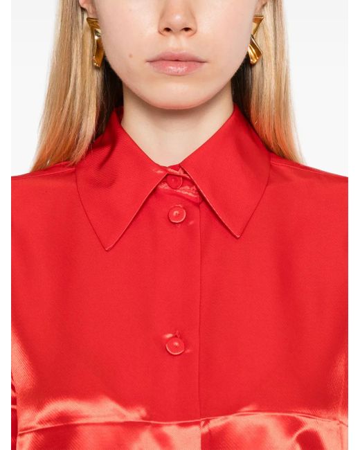Jil Sander Red Diagonal Hemd