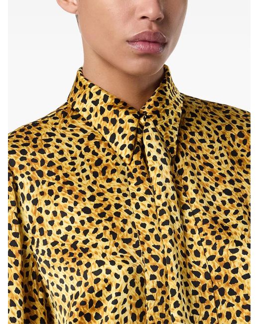 Versace Zijden Overhemd in het Yellow
