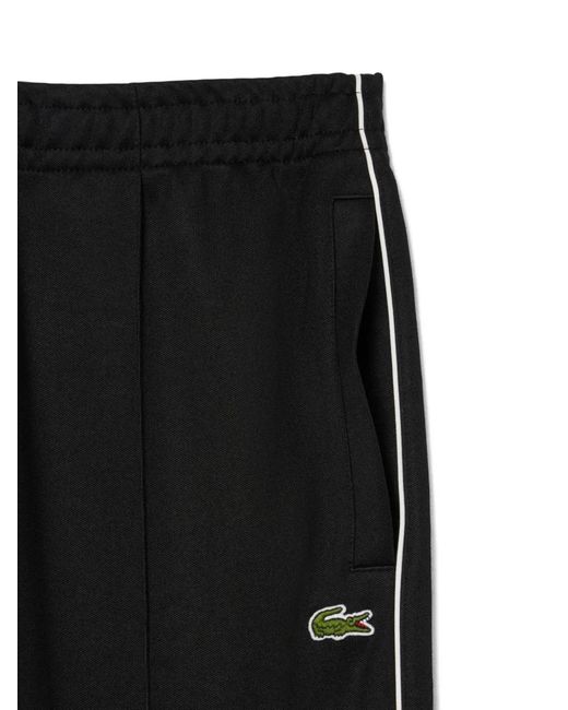Lacoste Black Side-Stripe Track Pants for men