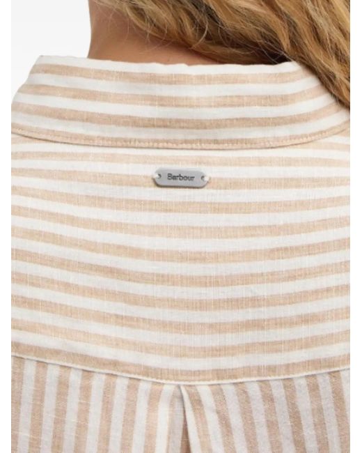Barbour Pink Chemise Rayée À Manches Longues