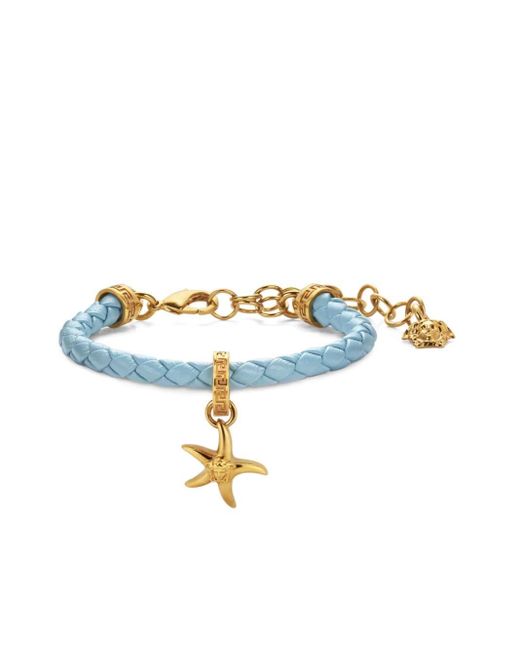 Versace Blue Starfish-charm Braided Bracelet