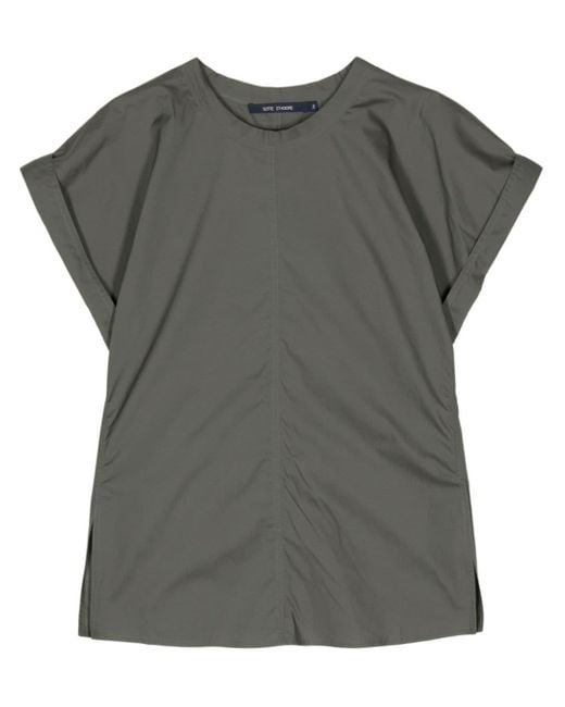 Sofie D'Hoore Round-neck Cotton T-shirt Gray