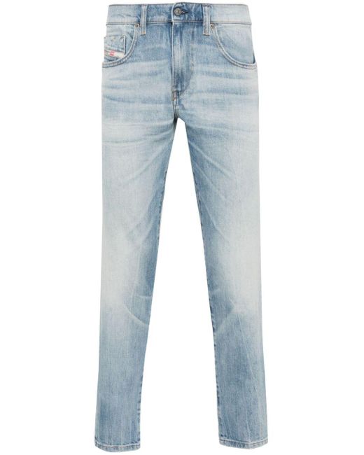 DIESEL Blue Mid-rise Slim-fit Jeans for men