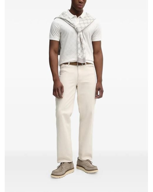 Joop! White Jesse Patterned Polo Shirt for men