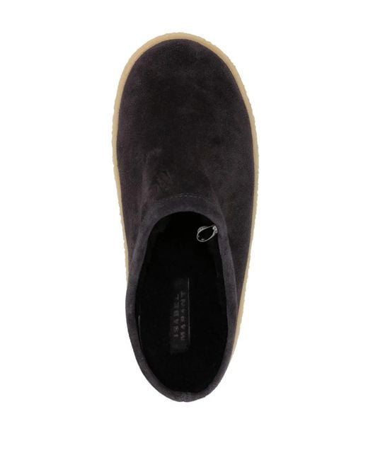 Isabel Marant Black Flatform-Mules