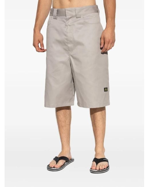 Balenciaga Natural Logo-Patch Shorts for men