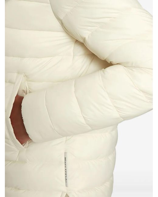 Marc O' Polo White Padded High-Neck Jacket