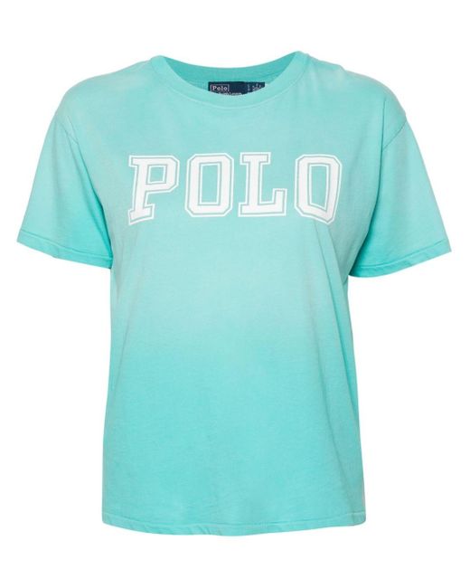 T-shirt en coton à logo imprimé Polo Ralph Lauren en coloris Blue