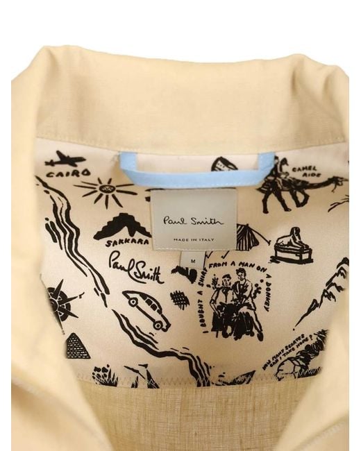 Paul Smith Natural Drawstring-Hem Zip-Up Jacket for men