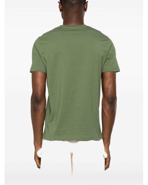 A.P.C. Green Logo-print Cotton T-shirt for men