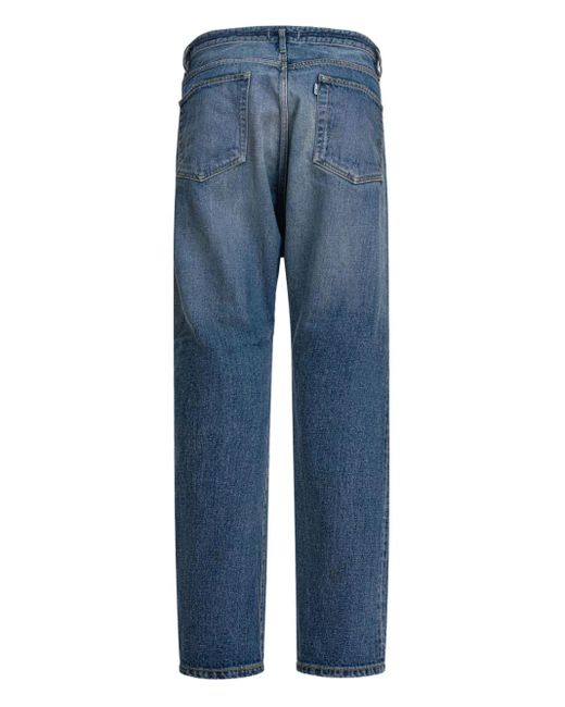 Nonnative Blue Button-Fly Straight-Leg Jeans for men
