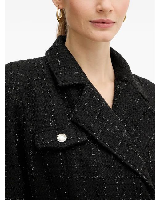 Morgan Black Zip-Up Collar Mini Dress