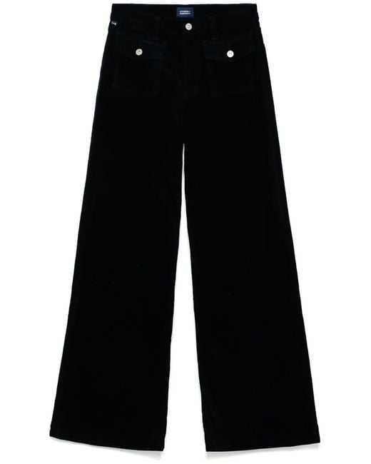 Citizens of Humanity Black Raven Wide-Leg Trousers