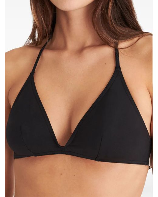 Eres Black Cubisme Triangle Bikini Top