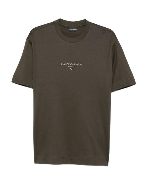 Emporio Armani T-Shirt Mit Logo-Print in Green für Herren