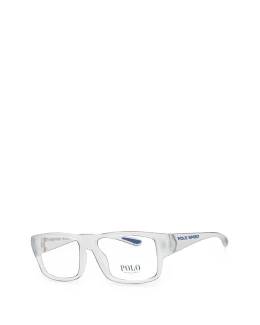 Polo Ralph Lauren White Rectangle-Frame Glasses for men
