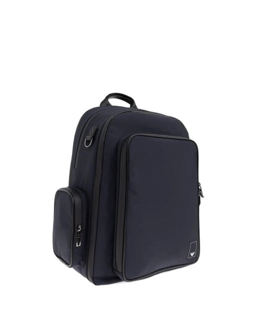 Zaino Con Applicazione di Emporio Armani in Blue da Uomo
