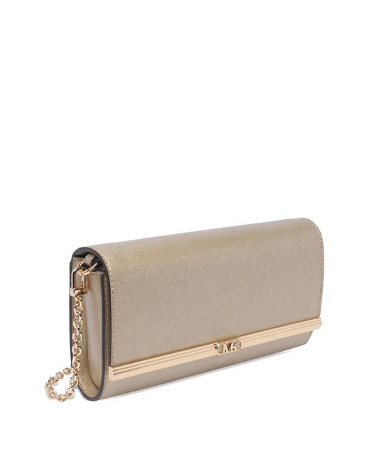 MICHAEL Michael Kors Natural Mona Detachable-Chain Clutch Bag