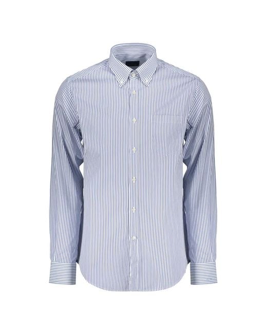 Paul & Shark Blue Striped Long-Sleeve Shirt for men
