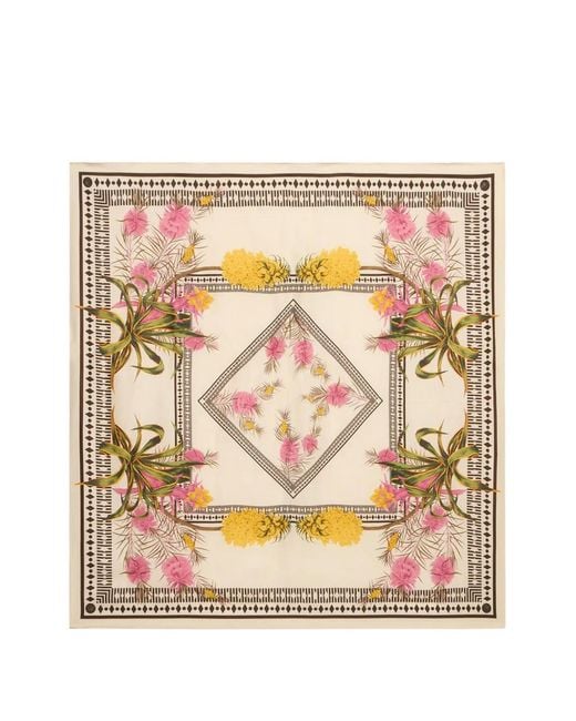 Blumarine Natural Logo Print Scarf