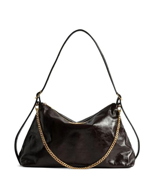 Zadig & Voltaire Black Jim Chain-Embellished Shoulder Bag
